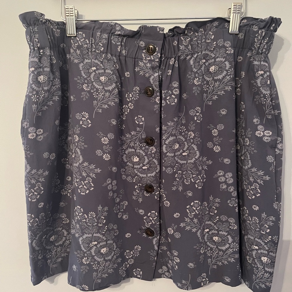 Madewell Paperbag Floral Print Skirt with Pockets